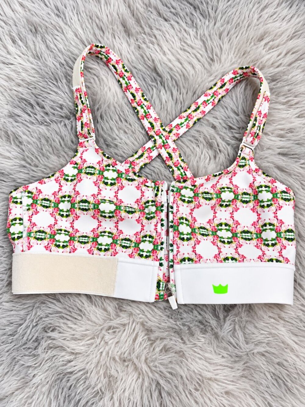 SHEFIT Flex Sports Bra in Limited Edition Geometric Floral Preowned